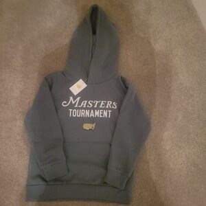 Masters Tournament Kids Medium Hoodie Green Logo Pullover Sweatshirt NWT